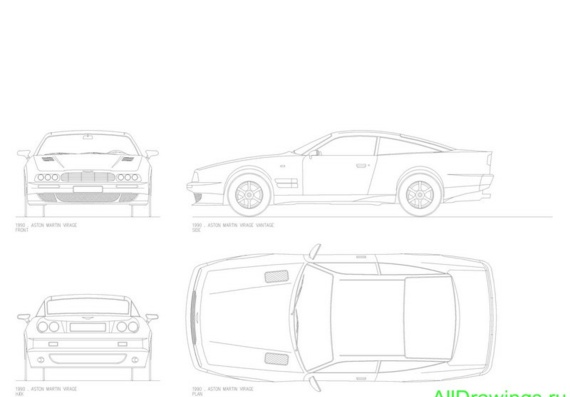 Aston Martin Virage (1990) (Астон Мартин Вираж (1990)) - чертежи (рисунки) автомобиля